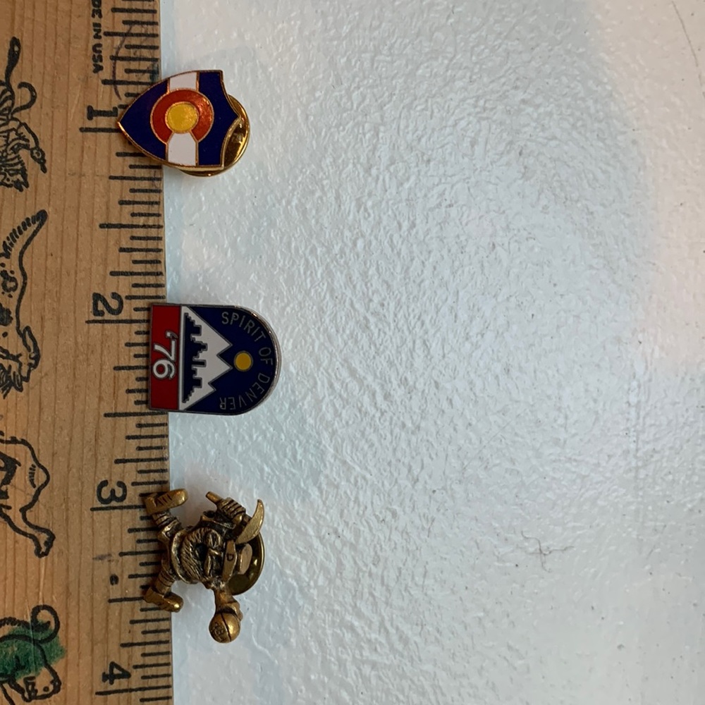 Lot of 3 Vintage Colorado Lapel Pins